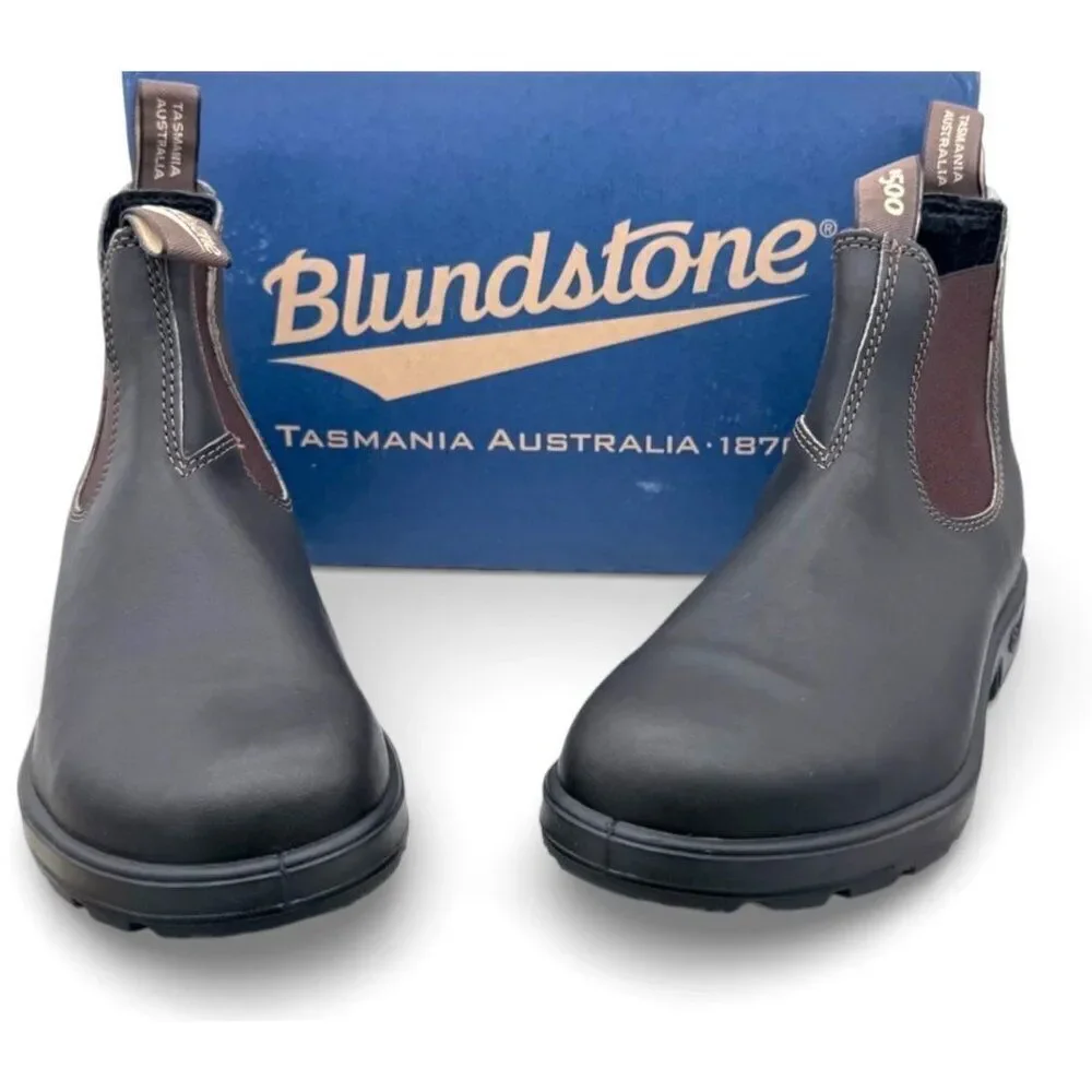 Blundstone 500 Stout Brown Leather Chelsea Boot AU 7.5
